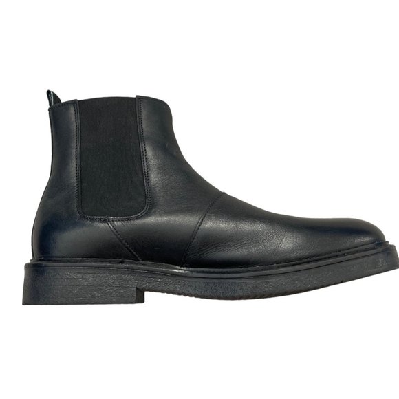 Shoe the Bear Copenhagen Black Leather Holloway Chelsea Boots Mens 40‎ 7.5 $210 - Picture 7 of 12